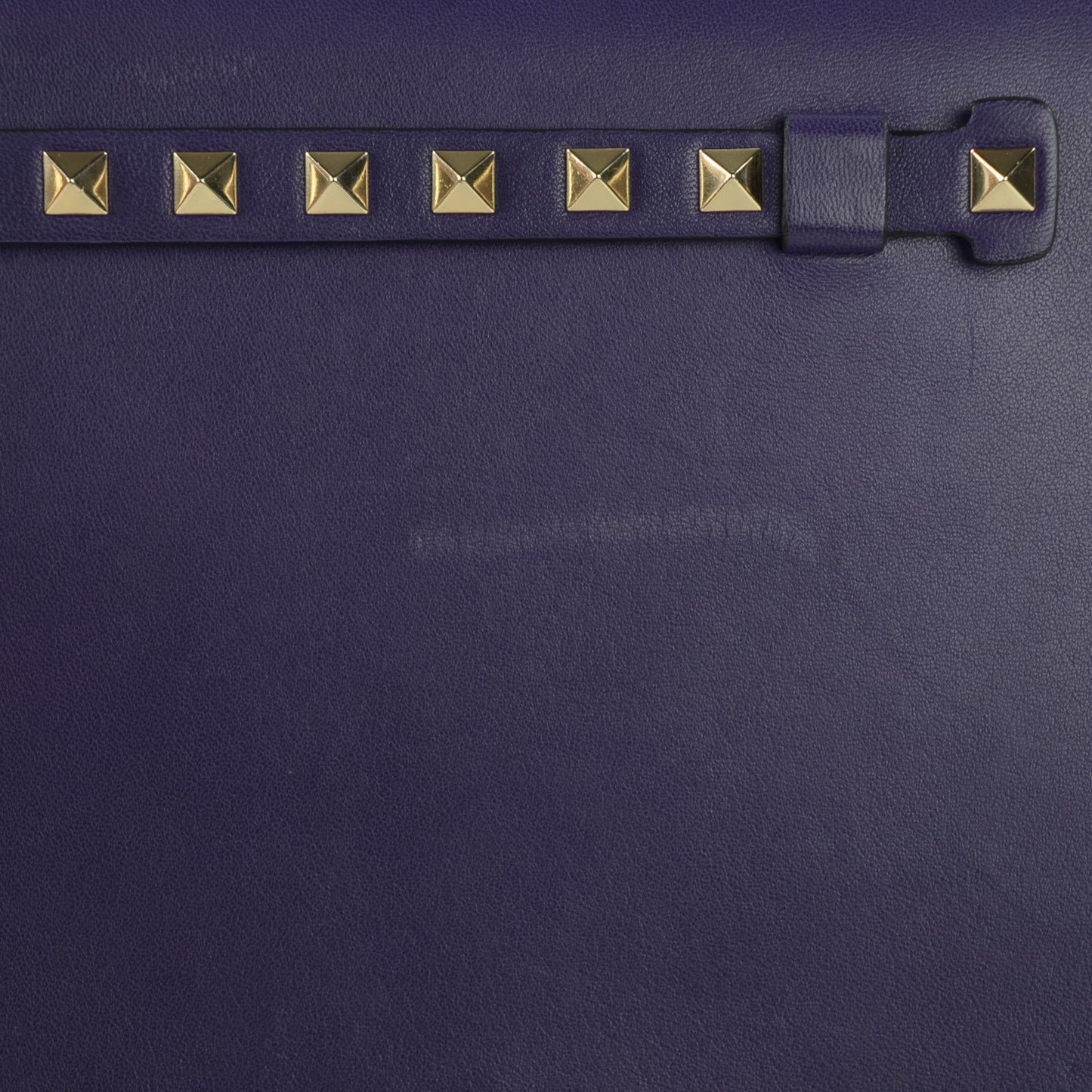 Nappa Rockstud Wristlet Clutch Purple