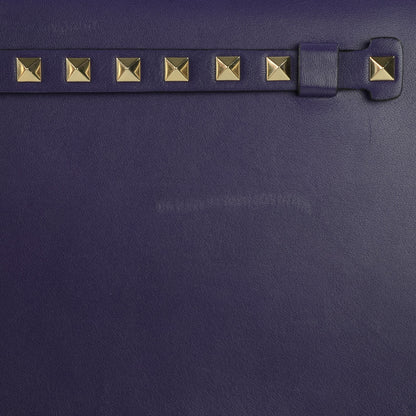 Valentino Garavani Nappa Rockstud Wristlet Clutch Purple 9 of 9