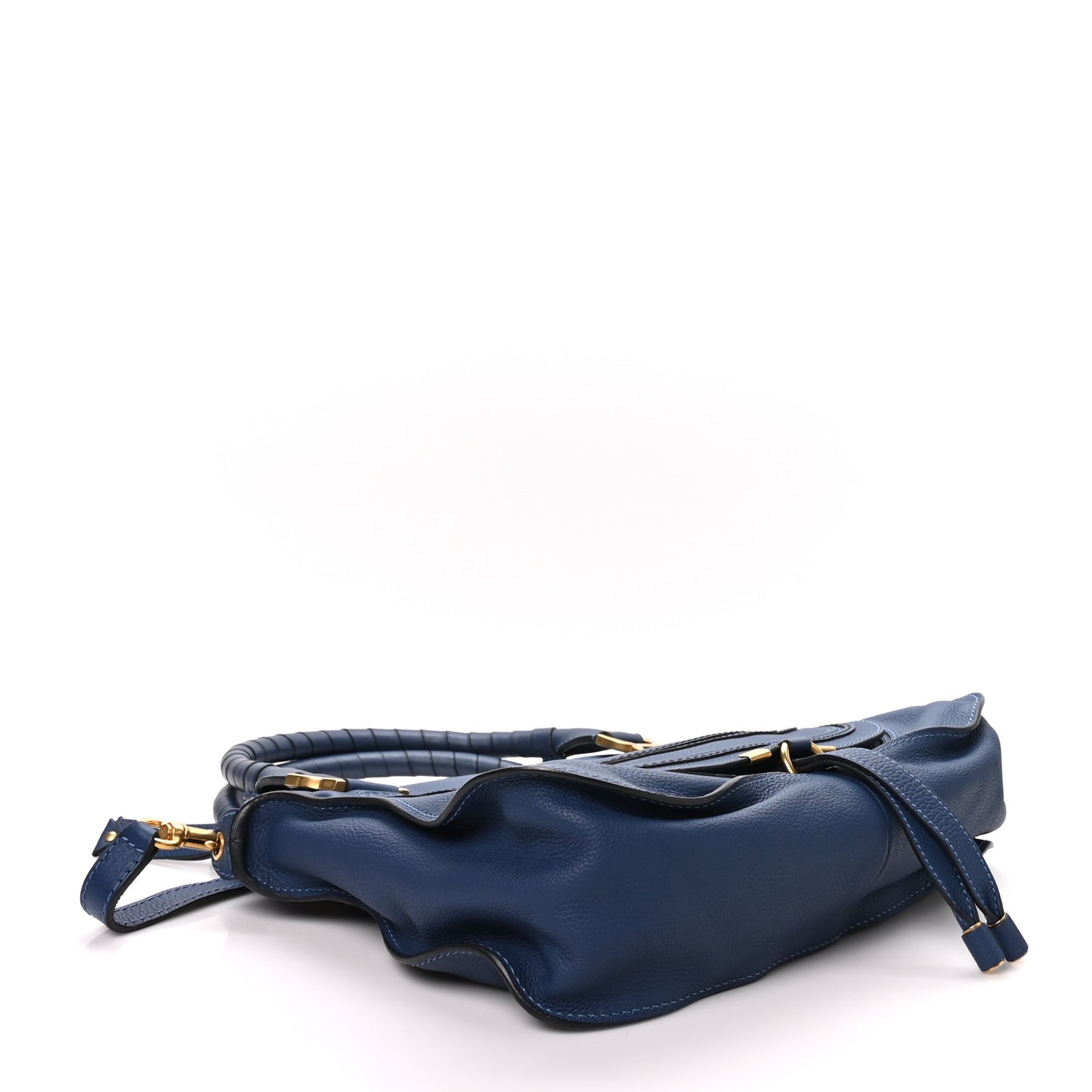 Calfskin Medium Marcie Satchel Scuba Blue