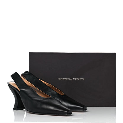 Bottega Veneta Nappa Almond Slingback Pumps 40 Black 8 of 8