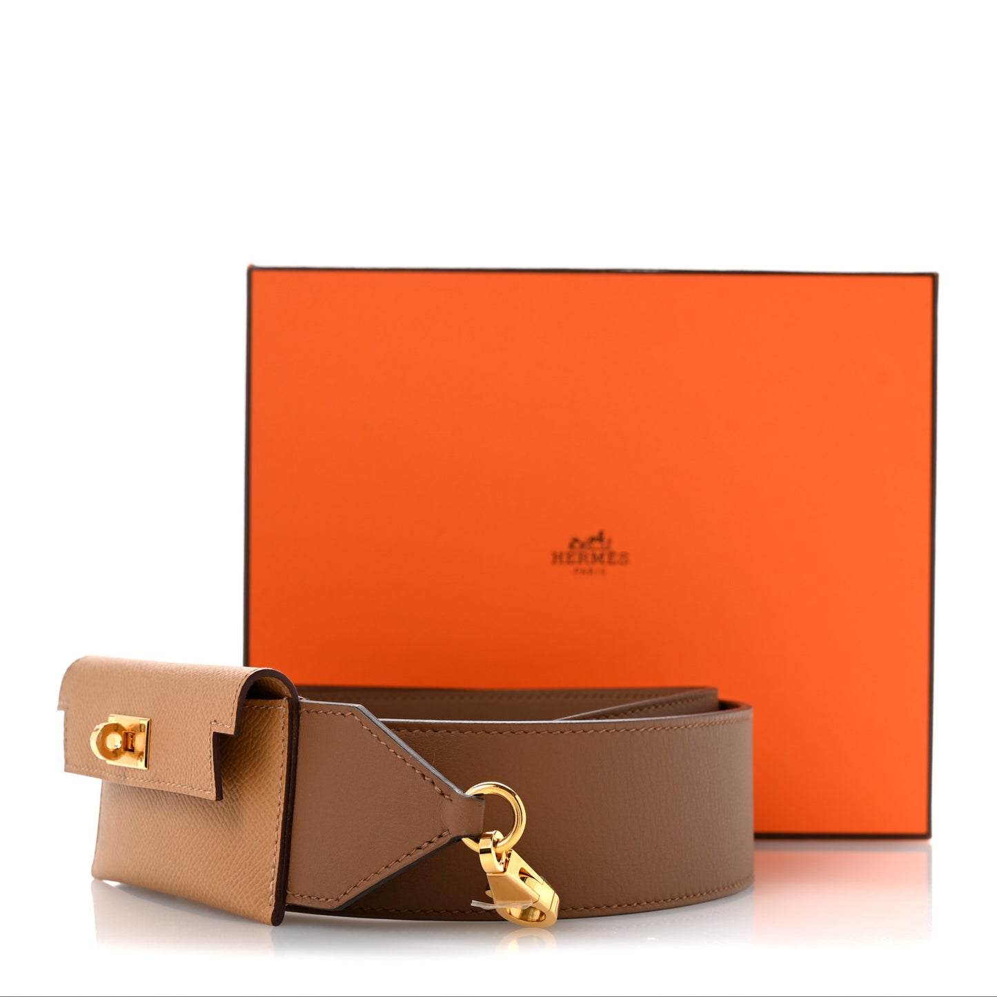 Swift Epsom Pocket Kelly Shoulder Strap Alezan Biscuit