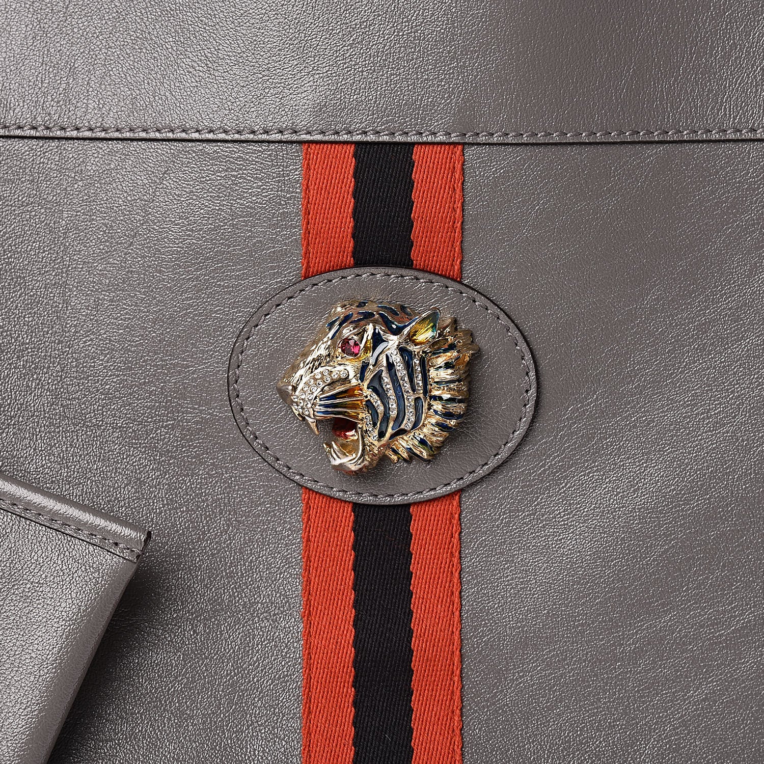 Gucci Calfskin Large Rajah Chain Tote Grey 11 of 11