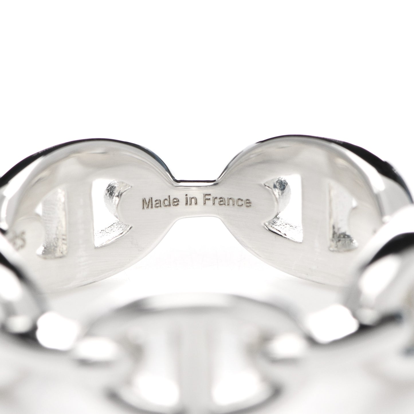 Sterling Silver PM Chaine d'Ancre Enchainee Band Ring 55 7.25