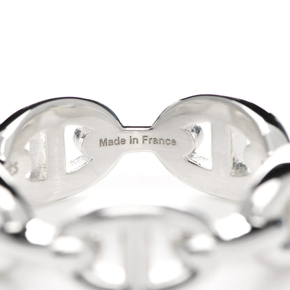 Hermes Sterling Silver PM Chaine d'Ancre Enchainee Band Ring 55 7.25 5 of 7