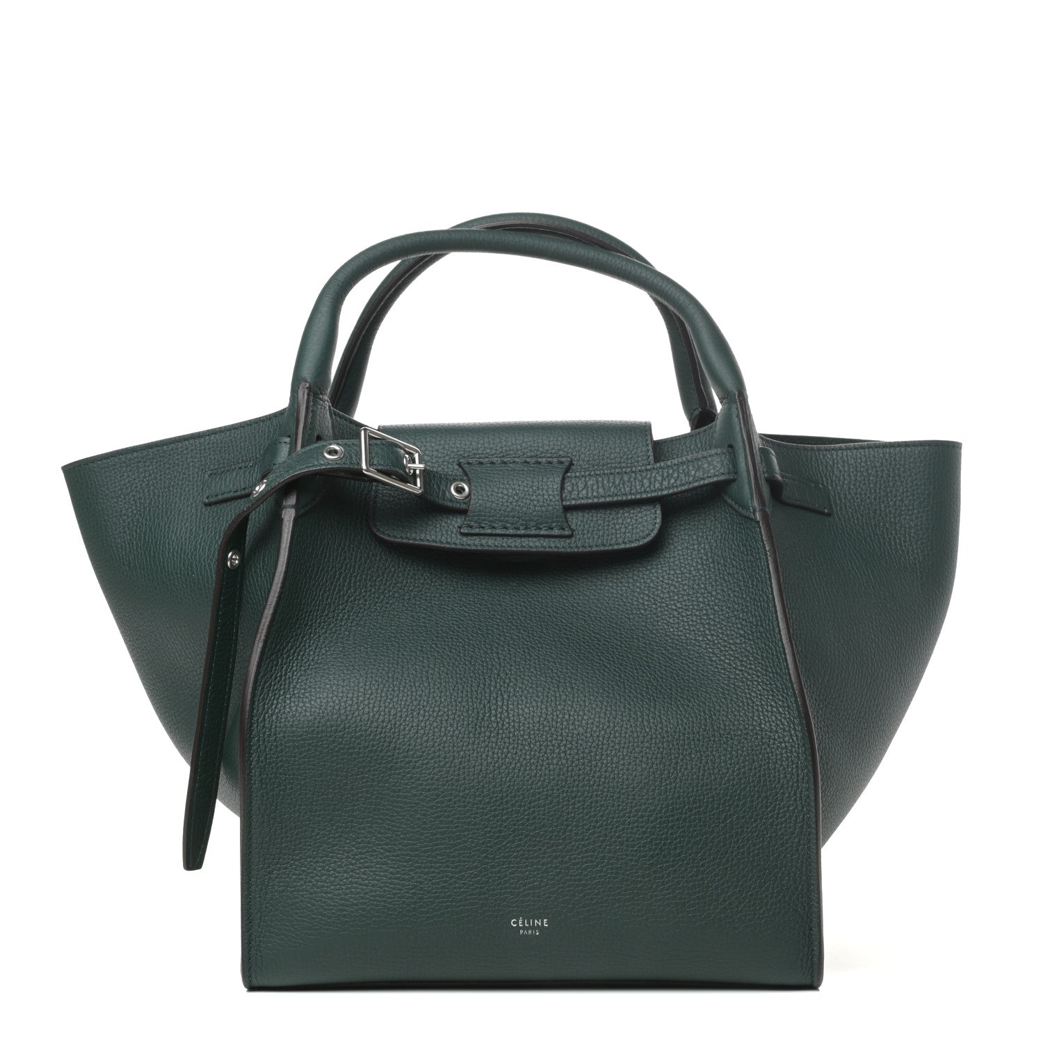 Celine Supple Grained Calfskin Small Big Bag Dark Green 1 of 9