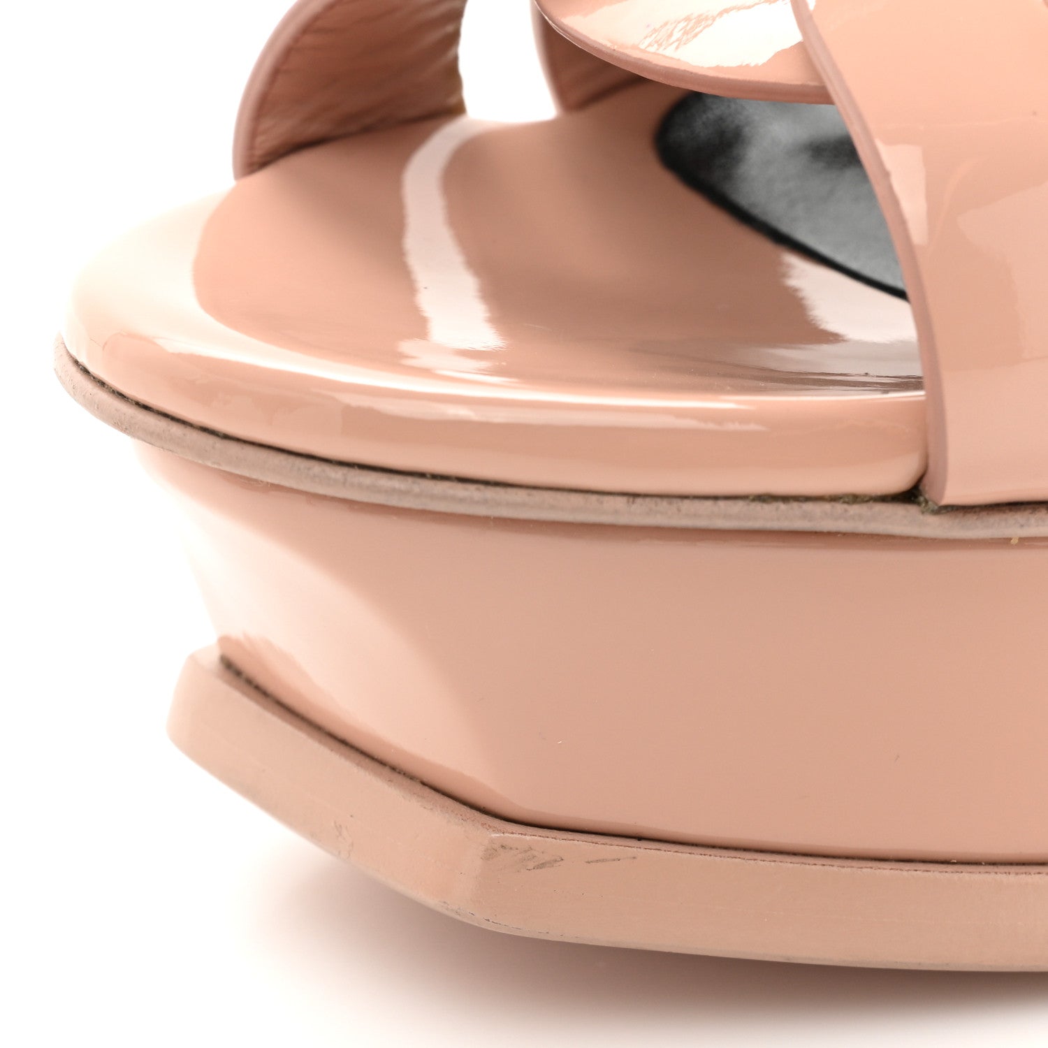 Saint Laurent Patent Tribute 105 Platform Sandals 36.5 Pale Pink 12 of 12
