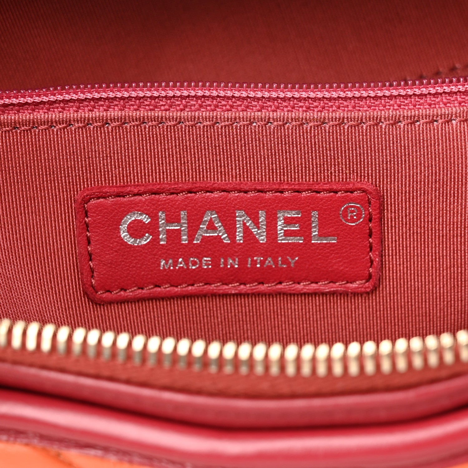 Chanel Aged Calfskin Chevron Quilted Medium Gabrielle Hobo Dark Red Orange 6 of 10