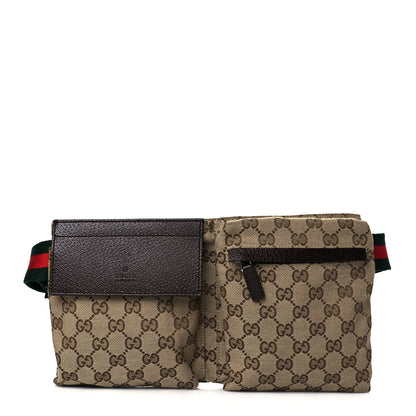 Gucci Monogram Web Belt Bag Dark Brown 1 of 10