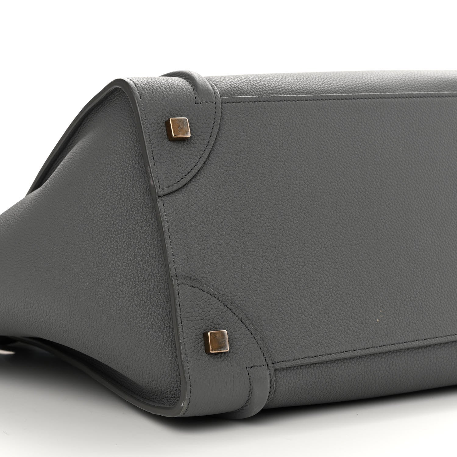 Celine Drummed Calfskin Mini Luggage Kohl 9 of 13