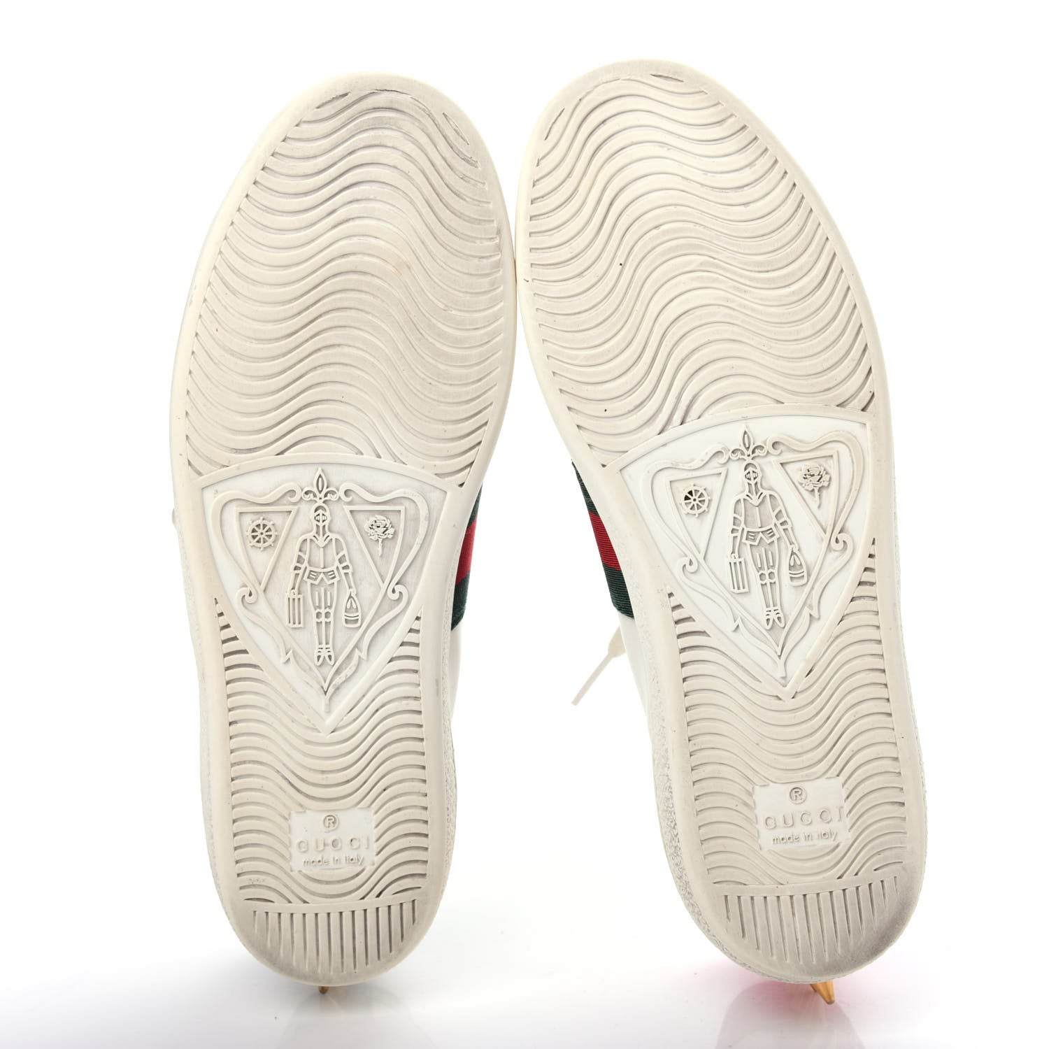 Gucci Calfskin Web Pearl Studded Womens Ace Sneakers 36 White 6 of 10