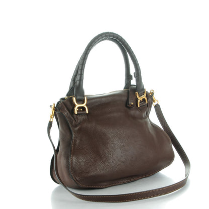 Chloe Calfskin Medium Marcie Satchel Coffee Shot 3 of 8