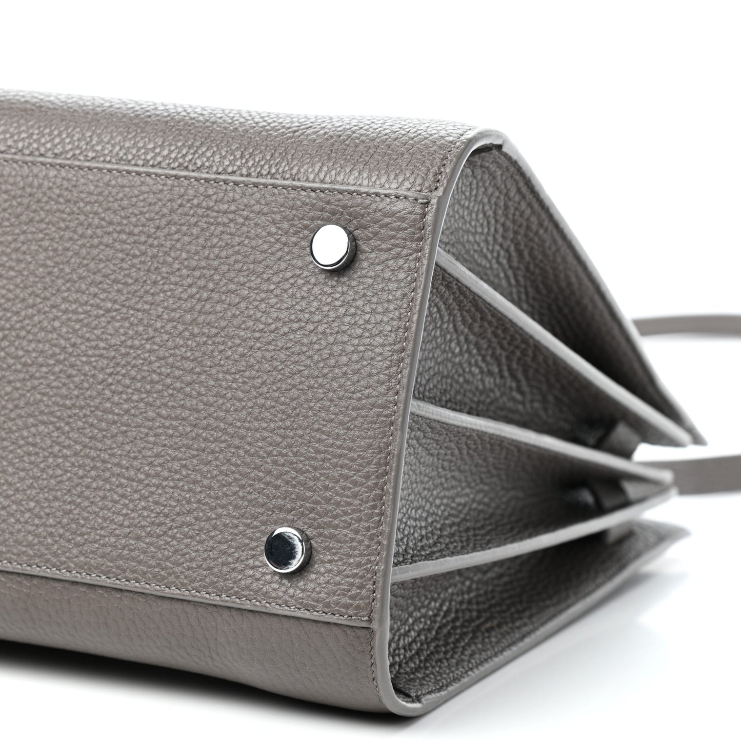 Grained Calfskin Small Sac De Jour Fog