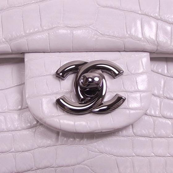Chanel Crocodile Classic Flap White 7 of 12