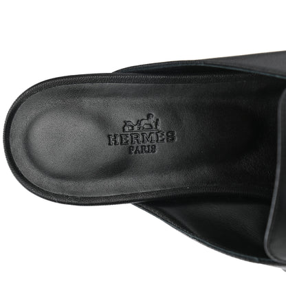 Hermes Goatskin Oz Mules 39.5 Black 7 of 9
