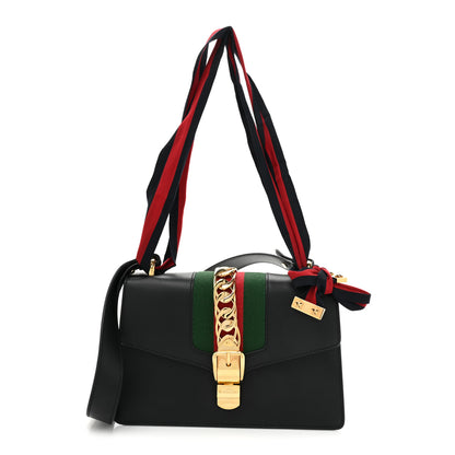 Gucci Calfskin Small Sylvie Shoulder Bag Black 1 of 12
