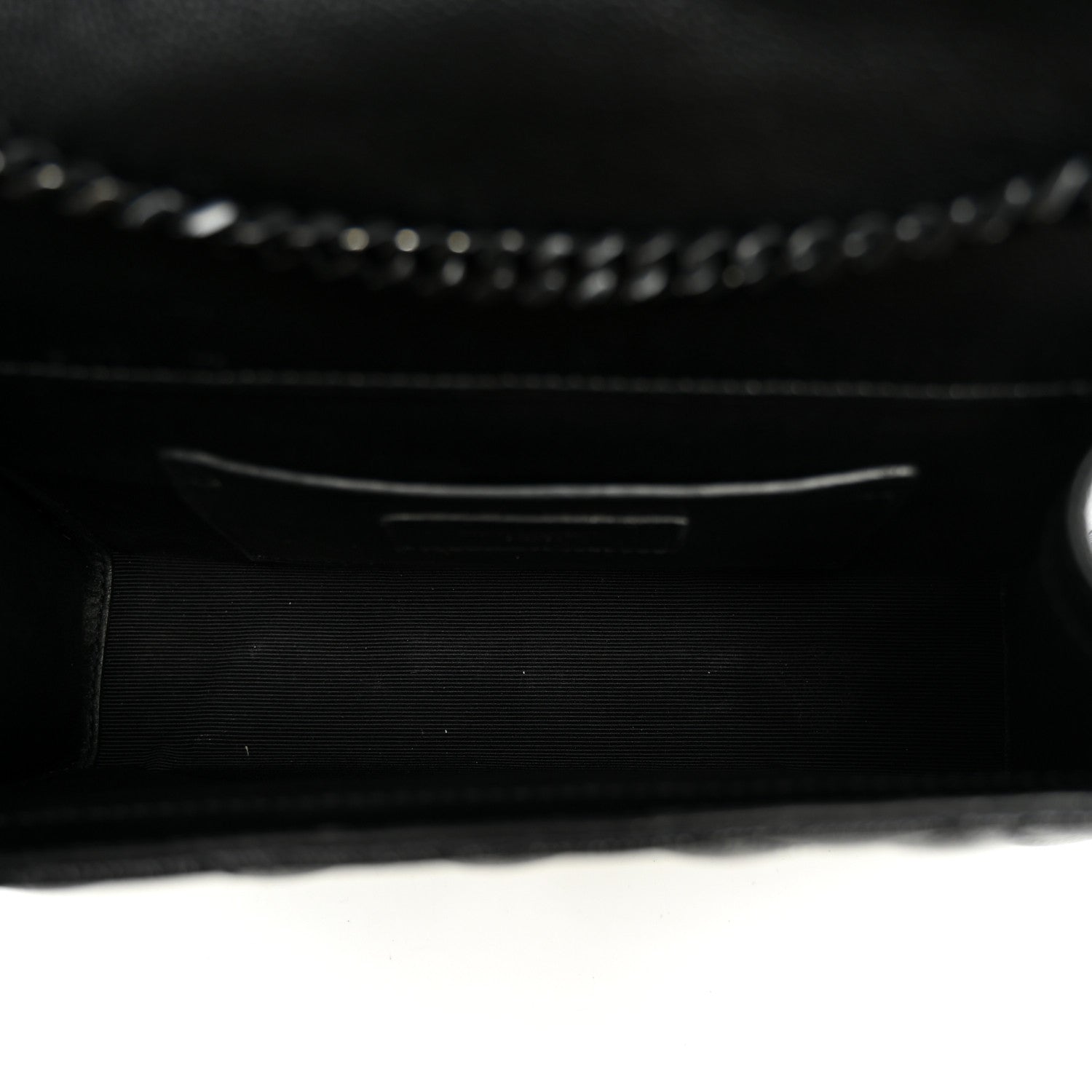 Saint Laurent Grain De Poudre Textured Mixed Matelasse Triquilt Small Monogram Monochrome Satchel Black 5 of 9