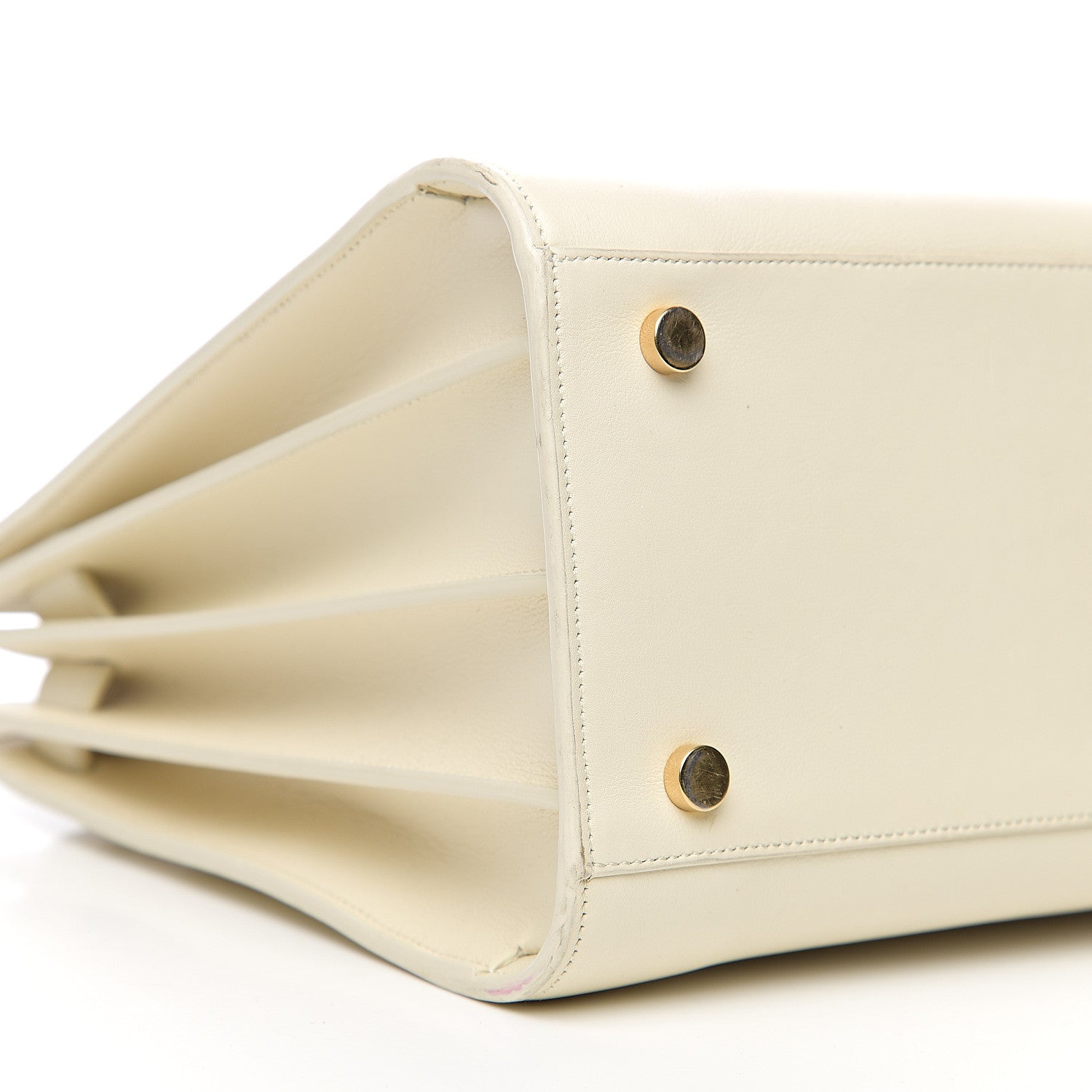 Saint Laurent Grained Calfskin Small Sac De Jour Dove White 8 of 9