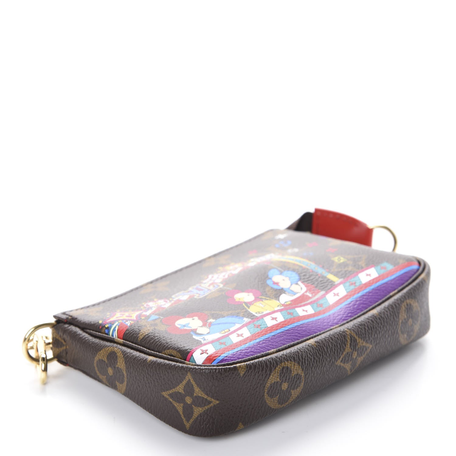 Louis Vuitton Monogram 2020 Christmas Animation Bumper Cars Mini Pochette Accessories Coquelicot 4 of 10