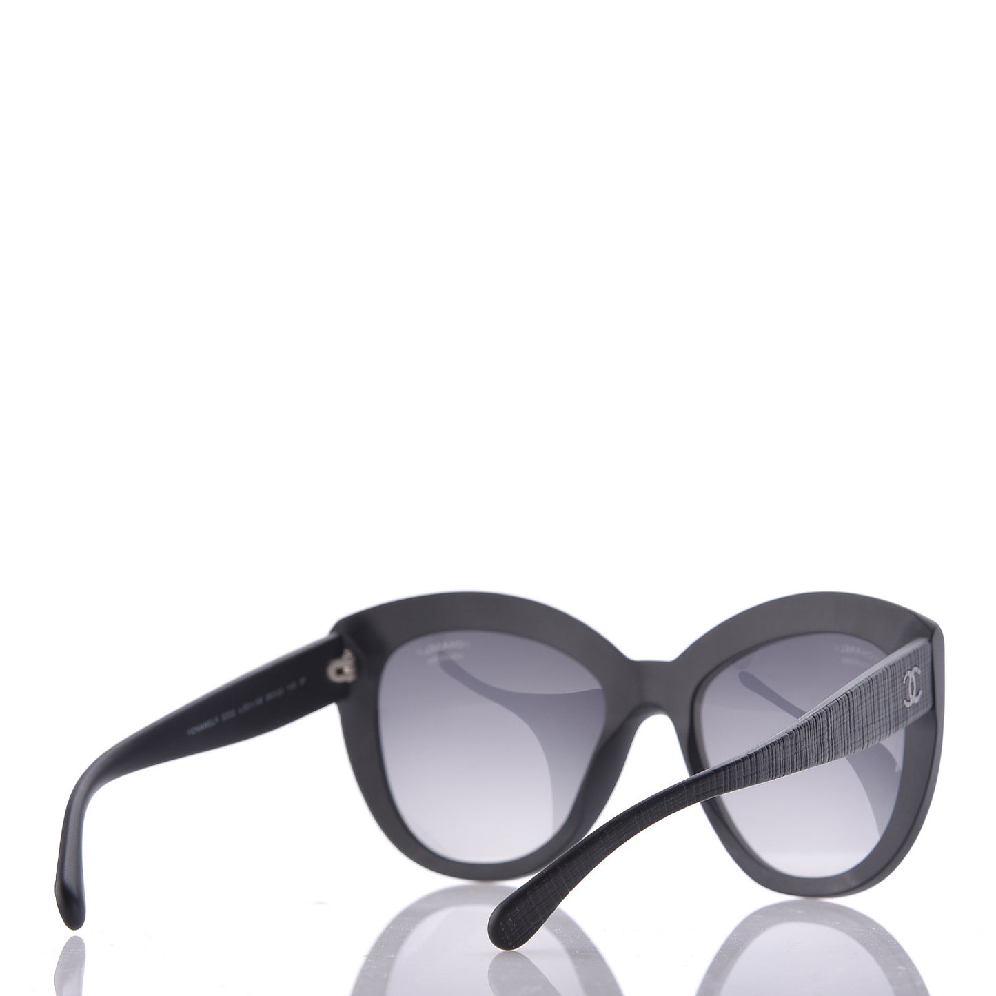 Tweed Effect CC Polarized Butterfly Signature Sunglasses 5332 Black