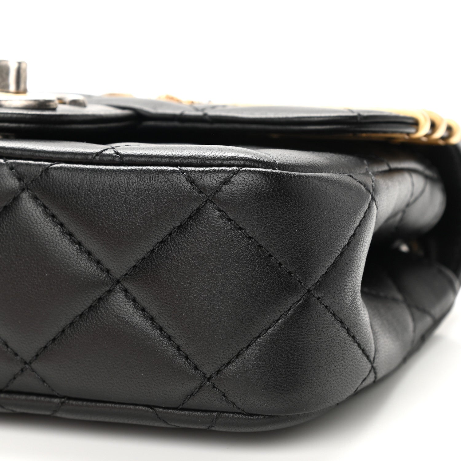 Chanel Lambskin Quilted Mini Coco Clips Single Flap Black 10 of 11