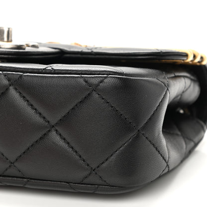 Chanel Lambskin Quilted Mini Coco Clips Single Flap Black 10 of 11