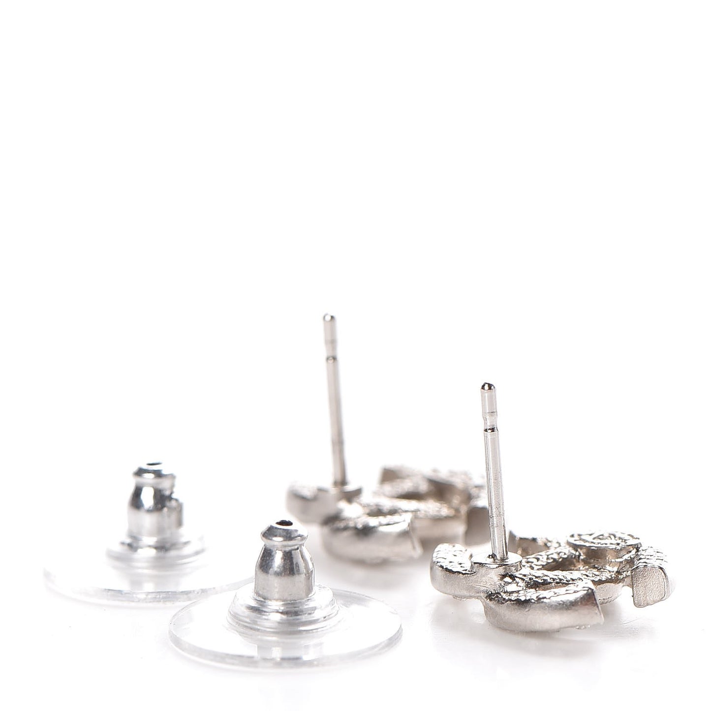 Crystal CC Earrings Silver