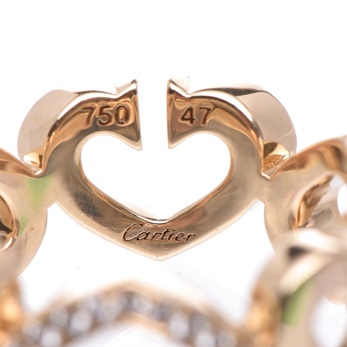18K Yellow Gold Diamond Hearts and Symbols Ring 47 4