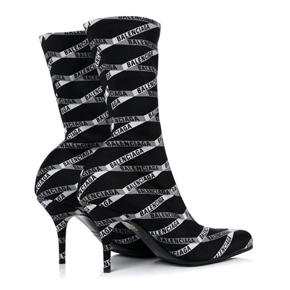 Balenciaga Spandex Losange Monogram 85mm Booties 38 Gris Black 4 of 8