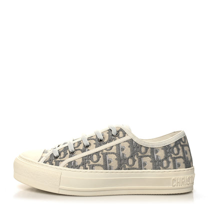 Christian Dior Canvas Oblique Walk Dior Low Top Sneakers 38.5 Grey Stone 1 of 8