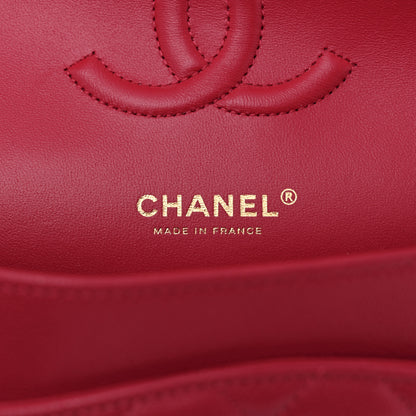 Chanel Caviar Quilted Medium Double Flap Dark Pink 6 of 10
