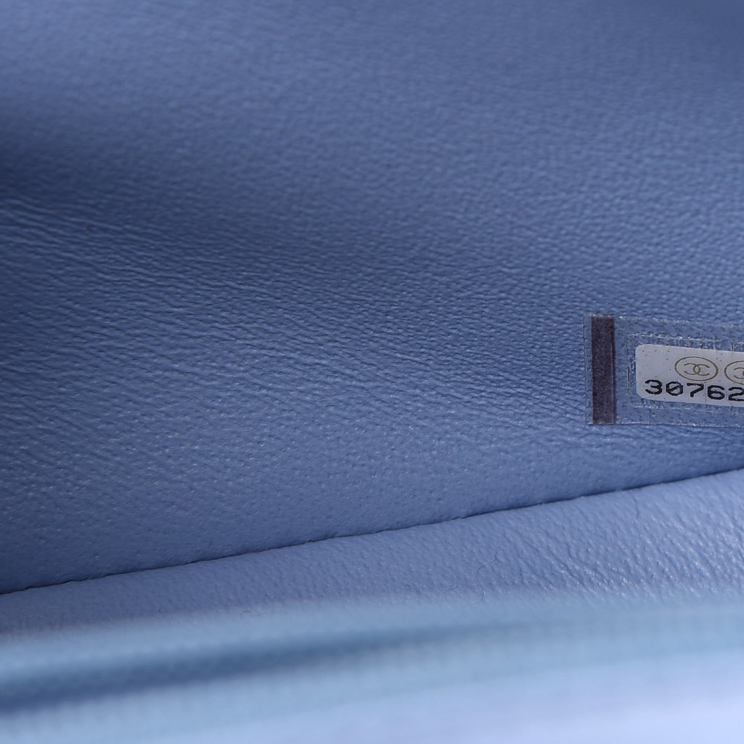 Lambskin Quilted Mini Rectangular Flap Light Blue