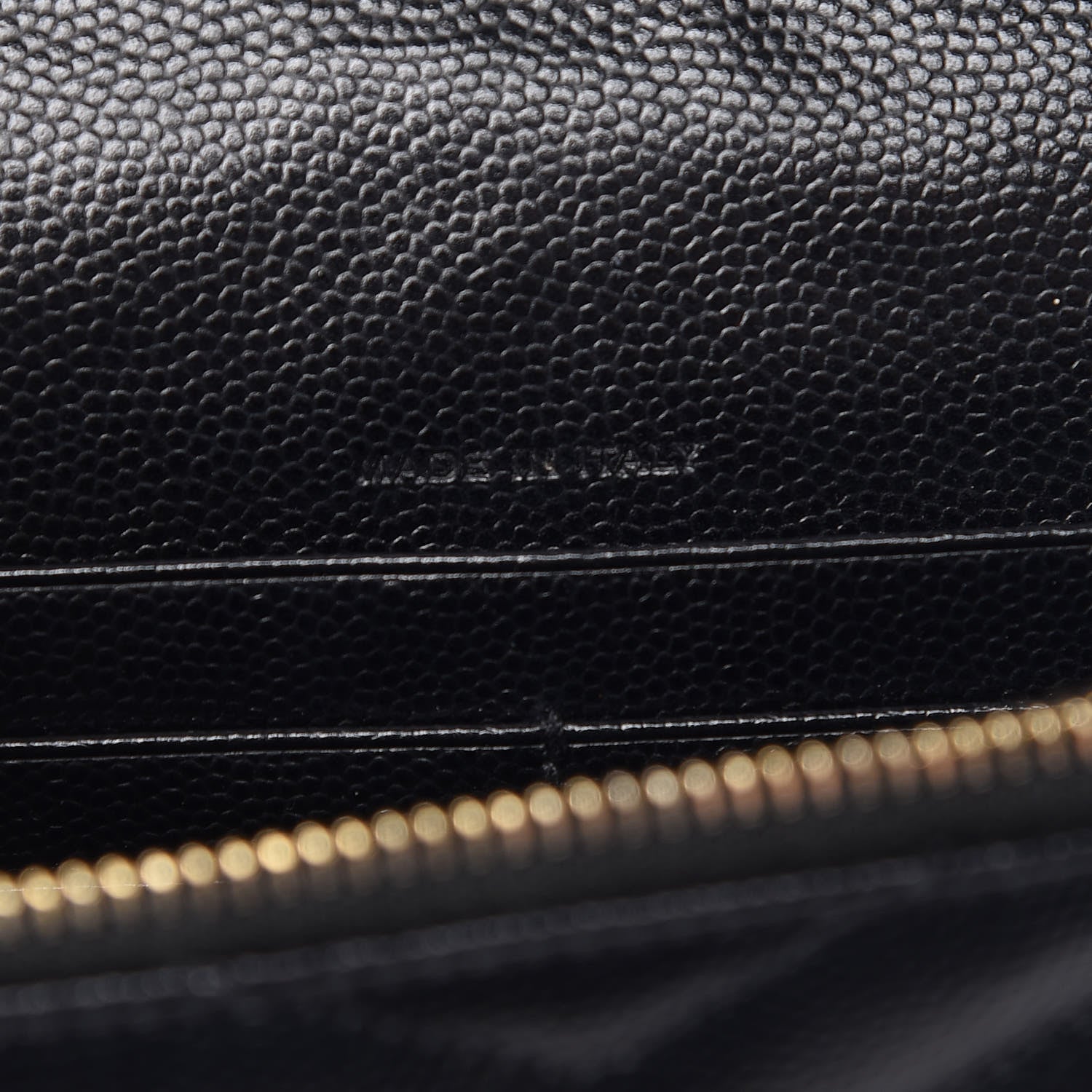 Saint Laurent Grain De Poudre Matelasse Chevron Monogram Envelope Chain Wallet Black 6 of 10