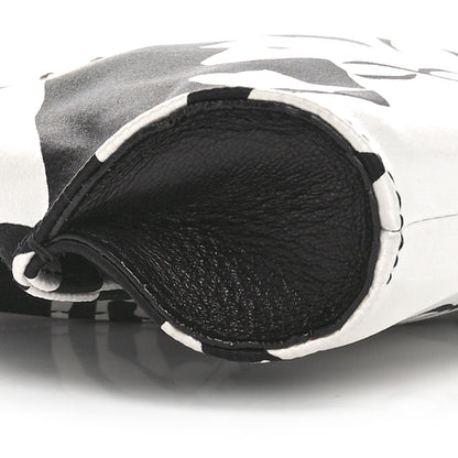 Alexander McQueen Silk De Manta Naive Pagan Print Clutch Black White 10 of 10