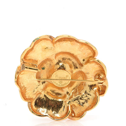 Chanel Camellia Brooch Gold 2 of 5