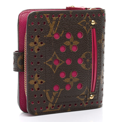 Louis Vuitton Monogram Perforated Compact Zipped Wallet Fuchsia 3 of 9