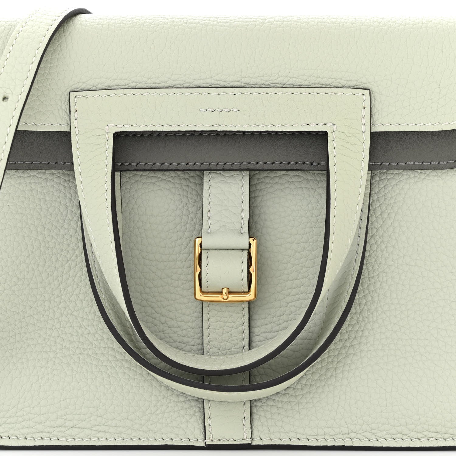 Hermes Taurillon Clemence Verso Halzan 25 Gris Neve Gris Meyer 8 of 11