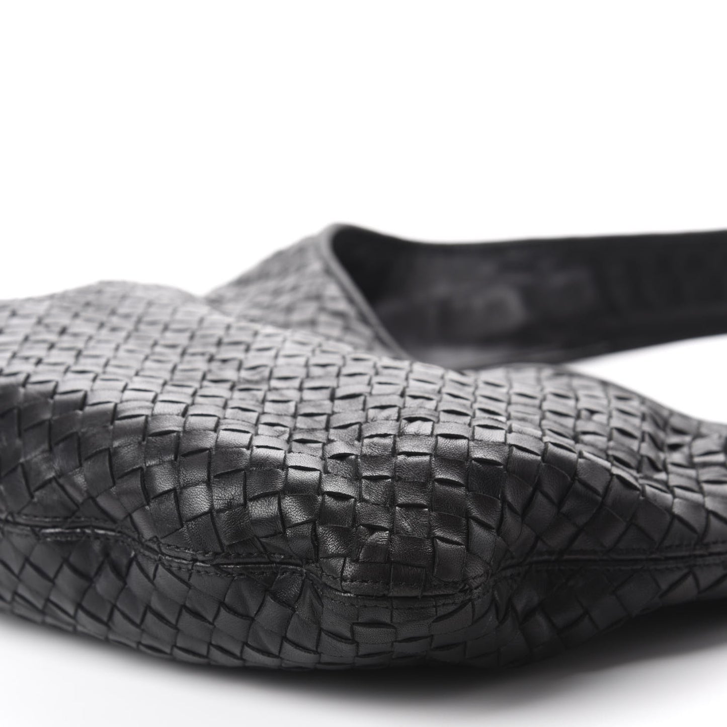 Nappa Intrecciato Shoulder Bag Black