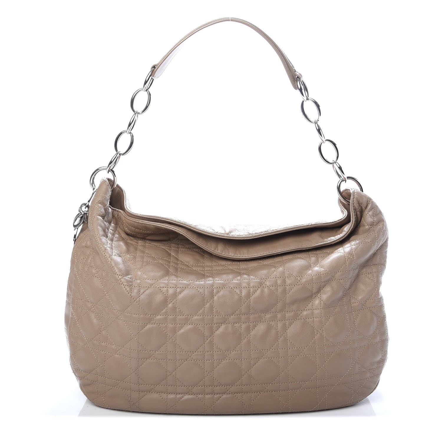 Christian Dior Lambskin Cannage Large Dior Soft Hobo Beige 1 of 10