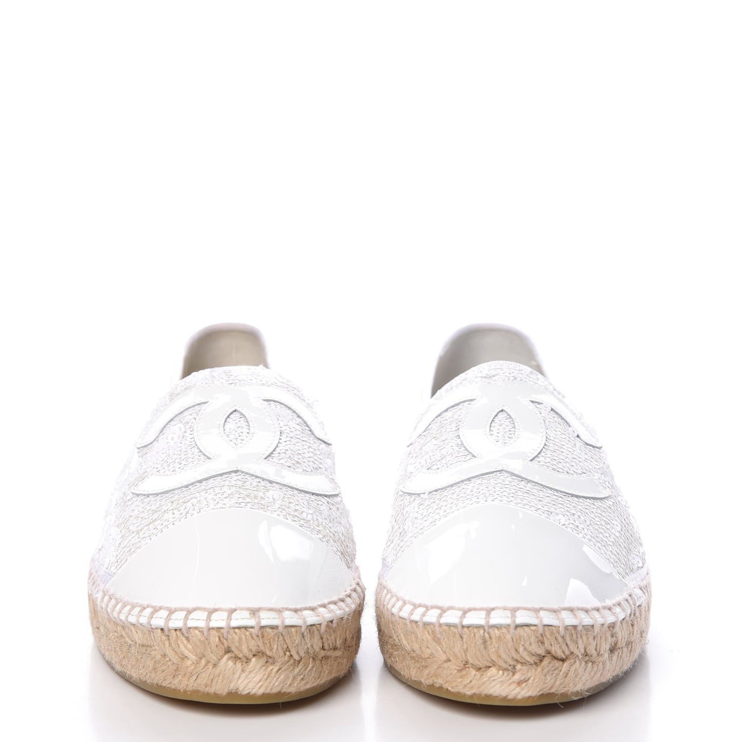 Patent Sequin CC Espadrilles 42 White