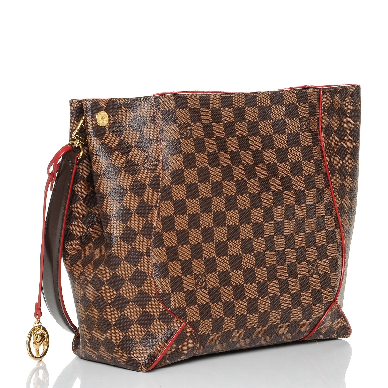 Louis Vuitton Damier Ebene Caissa Hobo Cherry 3 of 10