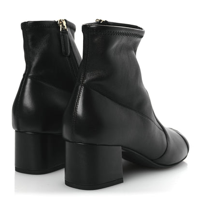 Chanel Stretch Lambskin Cap Toe CC Short Boots 36.5 Black 5 of 11