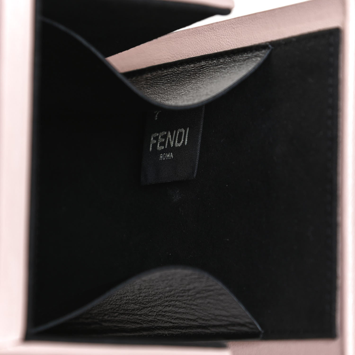 Fendi Vitello Fluffy Logo Vertical Box Rosa Quarzo Black 7 of 11