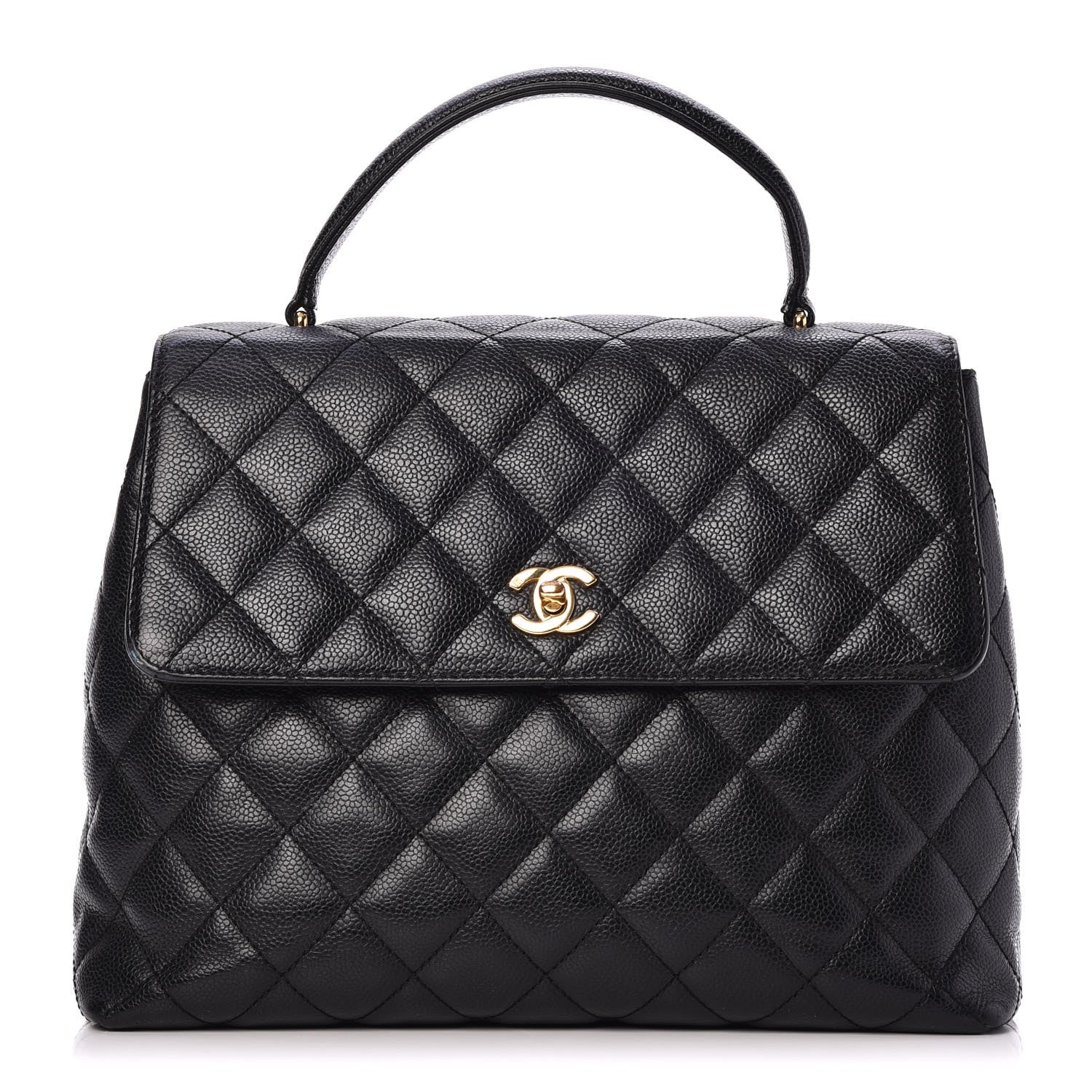 Chanel Caviar Quilted Jumbo Kelly Flap Black 1 of 16