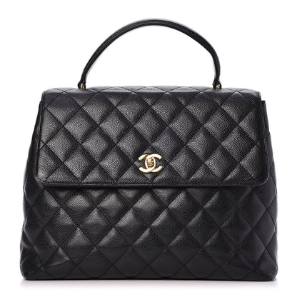 Chanel Caviar Quilted Jumbo Kelly Flap Black 1 of 16