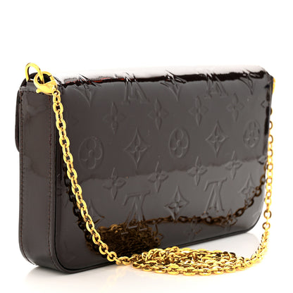 Louis Vuitton Vernis Pochette Felicie Chain Wallet Amarante 4 of 11