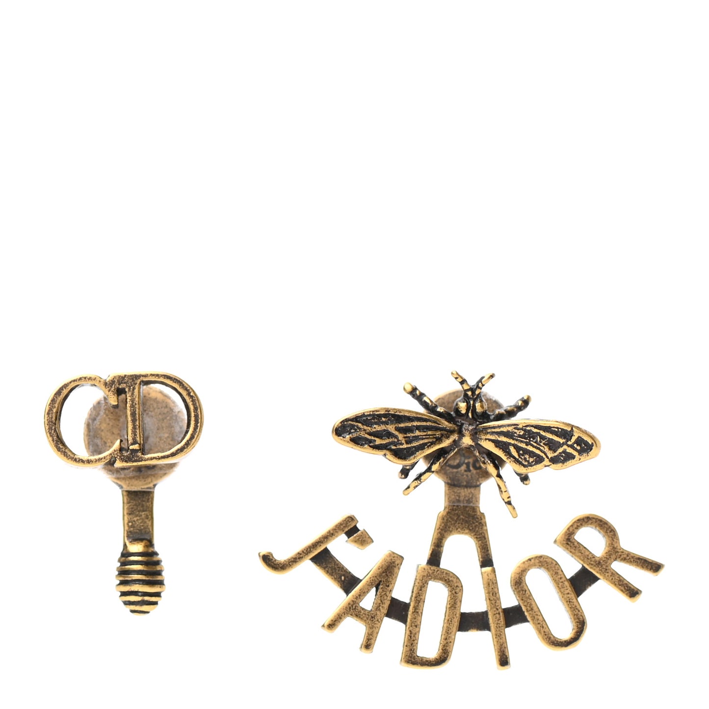 Metal J'Adior Earrings Aged Gold