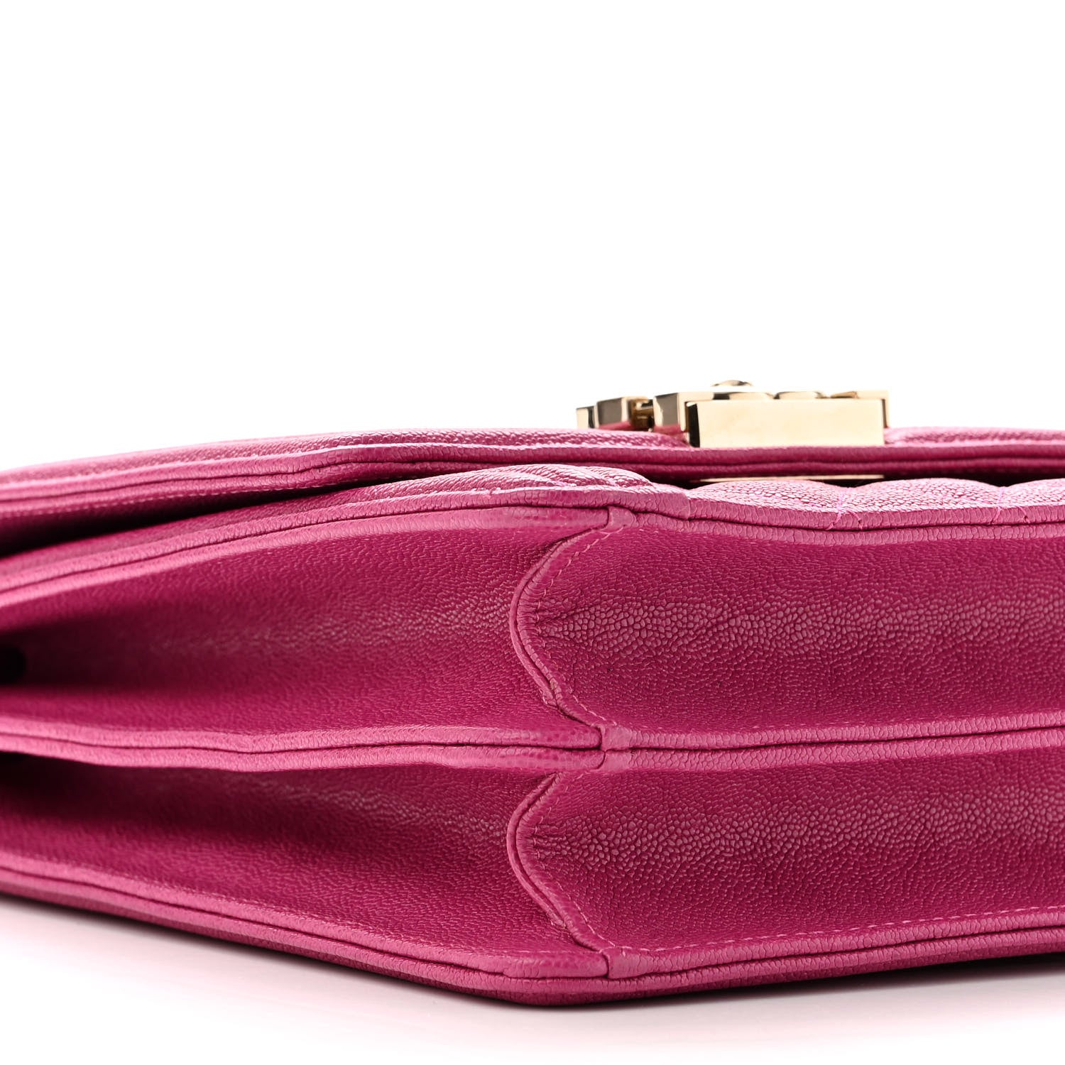 Chanel Caviar Quilted North South Boy Flap Fuchsia 9 of 12
