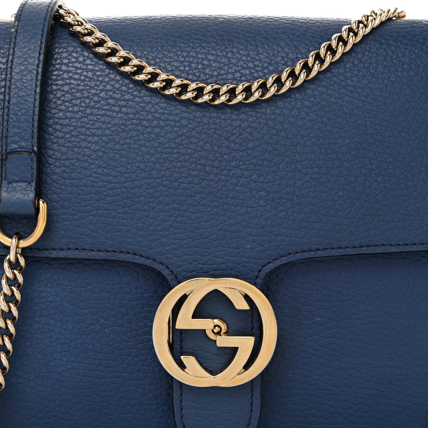 Gucci Dollar Calfskin Interlocking G Shoulder Bag Caspian 8 of 15