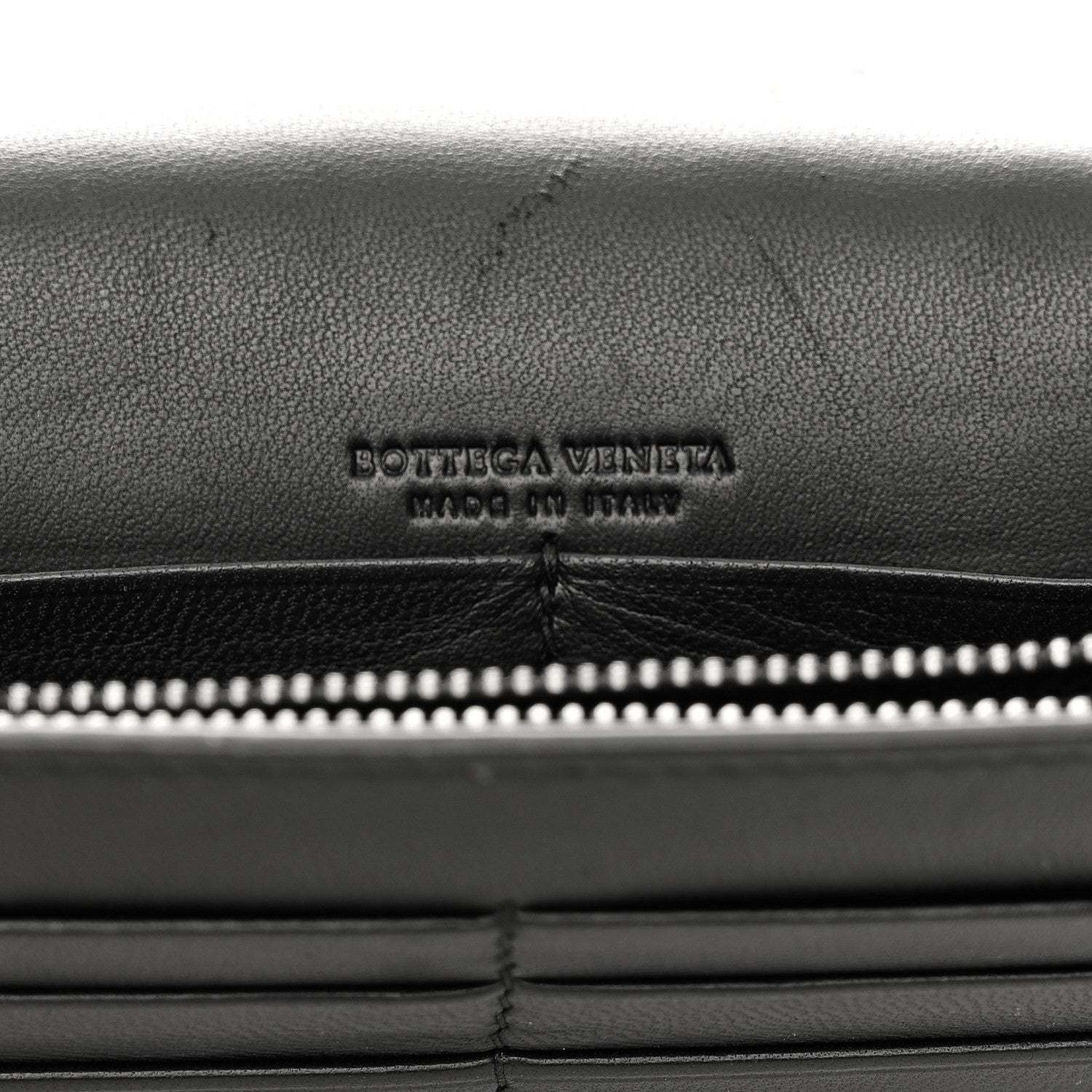 Bottega Veneta Nappa Intrecciato Fringe Chain Wallet Black 6 of 15