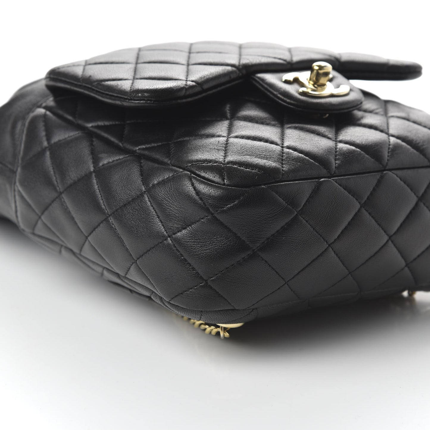 Lambskin Quilted Small in Seoul Backpack Black